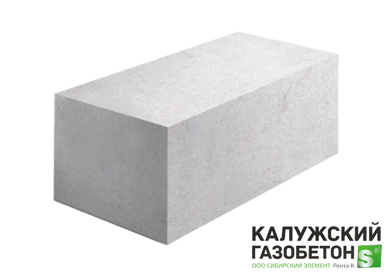 Газобетонный блок стеновой Калужский D500 625х375х250 B3.5